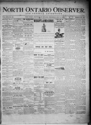 North Ontario Observer (Port Perry), 6 Jul 1876