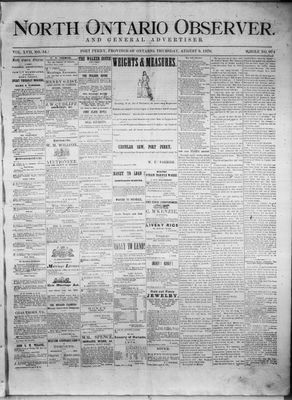 North Ontario Observer (Port Perry), 3 Aug 1876