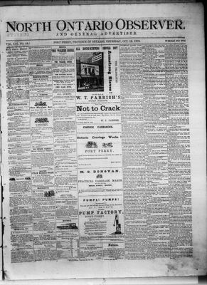 North Ontario Observer (Port Perry), 12 Oct 1876