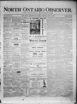 North Ontario Observer (Port Perry), 19 Oct 1876