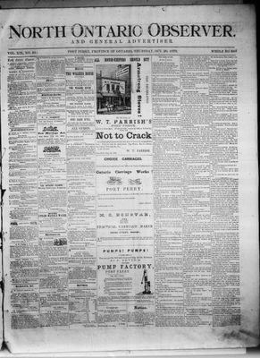 North Ontario Observer (Port Perry), 26 Oct 1876