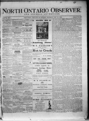 North Ontario Observer (Port Perry), 14 Dec 1876