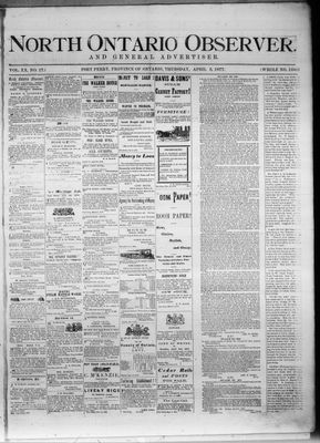 North Ontario Observer (Port Perry), 5 Apr 1877