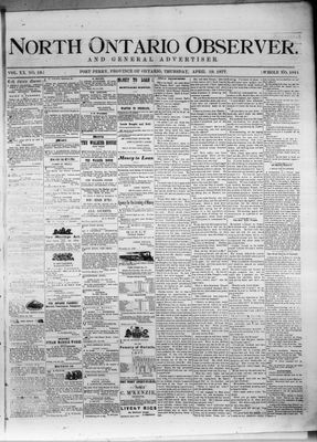 North Ontario Observer (Port Perry), 19 Apr 1877