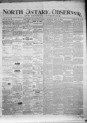 North Ontario Observer (Port Perry), 10 May 1877