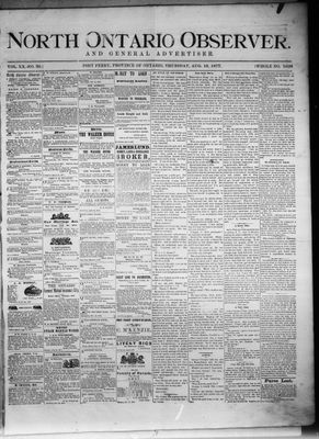 North Ontario Observer (Port Perry), 16 Aug 1877