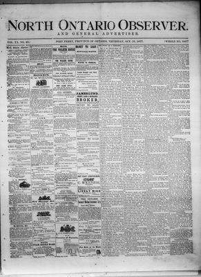 North Ontario Observer (Port Perry), 18 Oct 1877