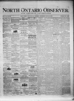 North Ontario Observer (Port Perry), 25 Oct 1877