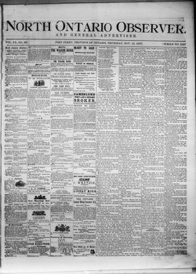 North Ontario Observer (Port Perry), 15 Nov 1877