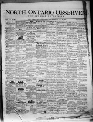 North Ontario Observer (Port Perry), 3 Jan 1878