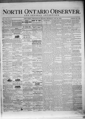 North Ontario Observer (Port Perry), 24 Jan 1878