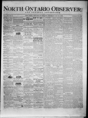 North Ontario Observer (Port Perry), 31 Jan 1878