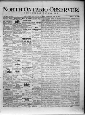 North Ontario Observer (Port Perry), 14 Feb 1878