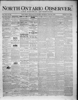 North Ontario Observer (Port Perry), 20 Jun 1878