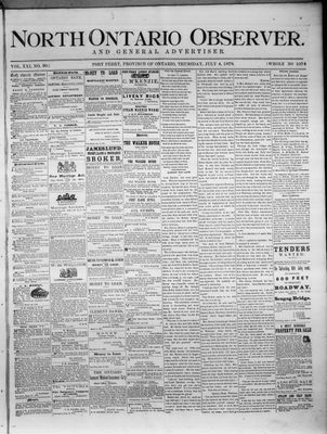 North Ontario Observer (Port Perry), 4 Jul 1878