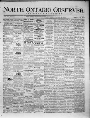 North Ontario Observer (Port Perry), 11 Jul 1878