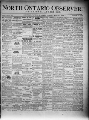 North Ontario Observer (Port Perry), 8 Aug 1878