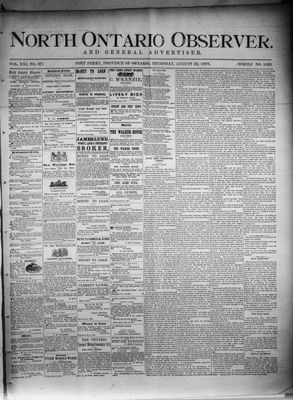 North Ontario Observer (Port Perry), 22 Aug 1878