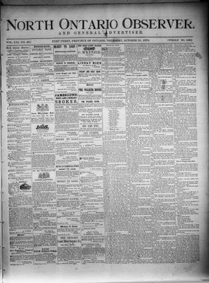 North Ontario Observer (Port Perry), 31 Oct 1878