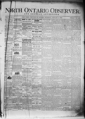 North Ontario Observer (Port Perry), 9 Jan 1879