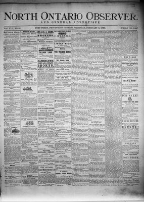 North Ontario Observer (Port Perry), 6 Feb 1879