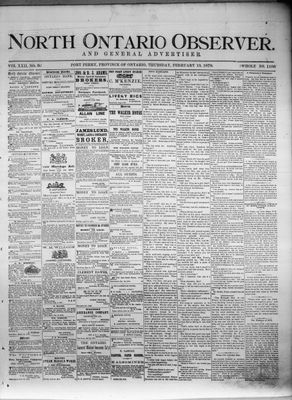 North Ontario Observer (Port Perry), 13 Feb 1879