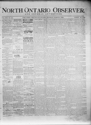 North Ontario Observer (Port Perry), 6 Mar 1879