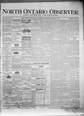 North Ontario Observer (Port Perry), 20 Mar 1879