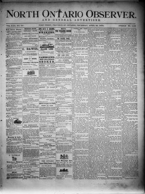 North Ontario Observer (Port Perry), 24 Apr 1879