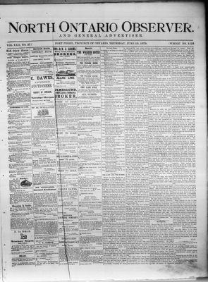 North Ontario Observer (Port Perry), 19 Jun 1879