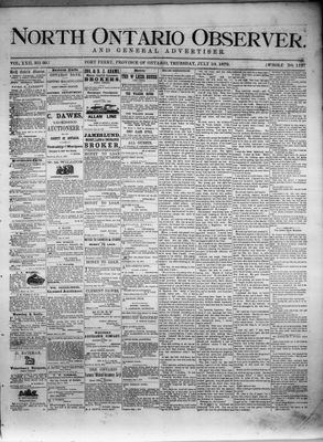 North Ontario Observer (Port Perry), 10 Jul 1879