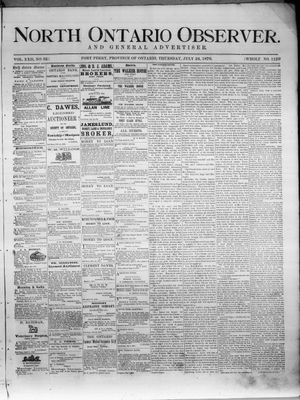 North Ontario Observer (Port Perry), 24 Jul 1879