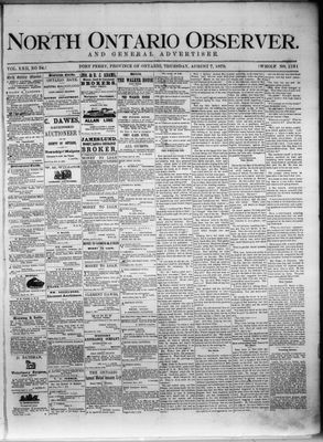 North Ontario Observer (Port Perry), 7 Aug 1879