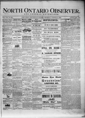 North Ontario Observer (Port Perry), 21 Aug 1879