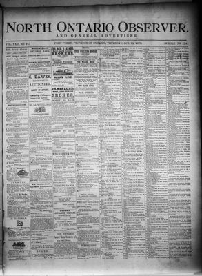 North Ontario Observer (Port Perry), 16 Oct 1879