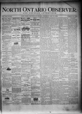 North Ontario Observer (Port Perry), 13 Nov 1879