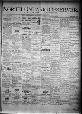 North Ontario Observer (Port Perry), 4 Dec 1879