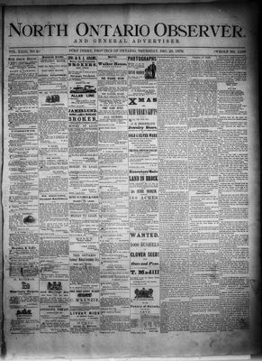 North Ontario Observer (Port Perry), 25 Dec 1879