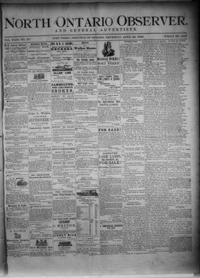 North Ontario Observer (Port Perry), 22 Apr 1880