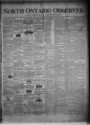 North Ontario Observer (Port Perry), 22 Jul 1880