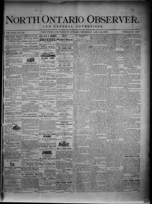 North Ontario Observer (Port Perry), 12 Aug 1880