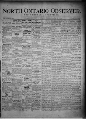 North Ontario Observer (Port Perry), 26 Aug 1880