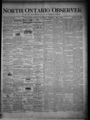 North Ontario Observer (Port Perry), 2 Sep 1880