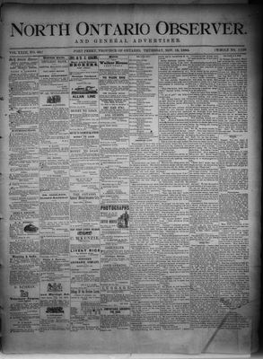 North Ontario Observer (Port Perry), 18 Nov 1880