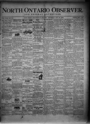 North Ontario Observer (Port Perry), 25 Nov 1880