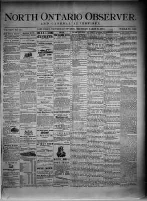 North Ontario Observer (Port Perry), 31 Mar 1881