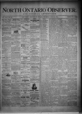 North Ontario Observer (Port Perry), 28 Jul 1881