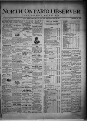 North Ontario Observer (Port Perry), 8 Sep 1881