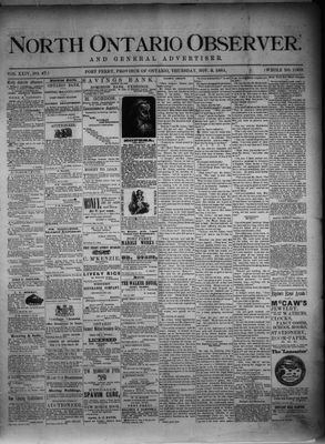 North Ontario Observer (Port Perry), 3 Nov 1881