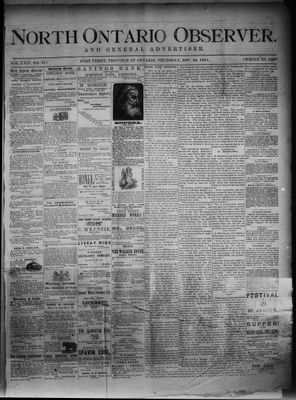 North Ontario Observer (Port Perry), 24 Nov 1881